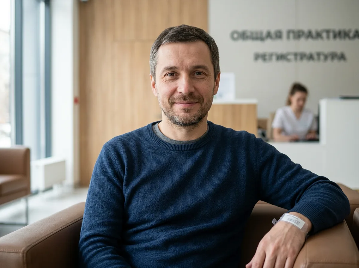 Аватар пациента Павел, мужчина средних лет, нейтральный портрет