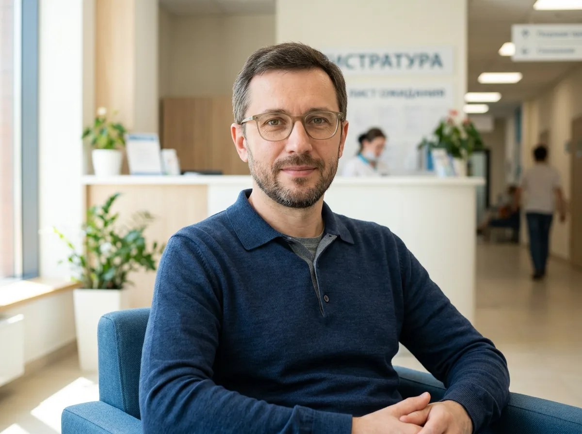 Аватар пациента Сергей, мужчина около 41 года, нейтральный портрет